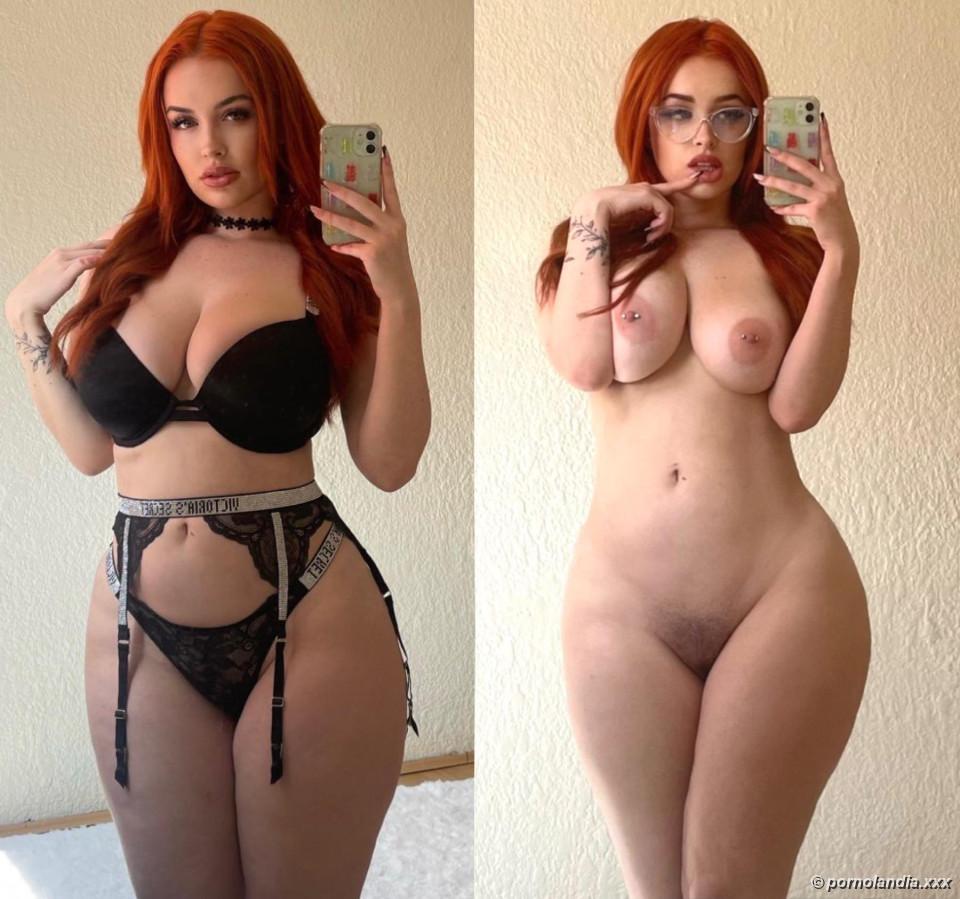 Ruiva Mackerel desnuda mostrando las grandes tetas grandes - Foto 244818