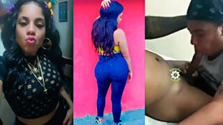 Dominicana La Shanthal y Doble Cara donde le mama el guebo