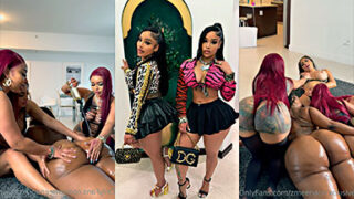 Double Dose Twins en un rico cuarteto lésbico caliente