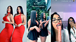 Las gemelas abello mamando un guebo entres las dos