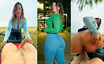 La Culona Katherine Saez singando rico al aire libre