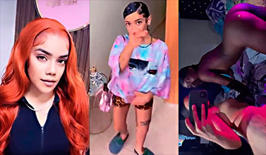 Dominicana Nayelis Martes mamando el toto de una morena