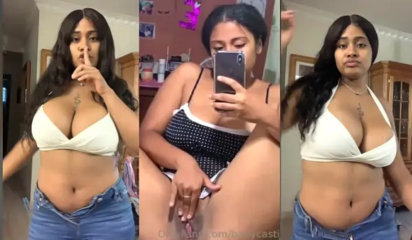 Baby Castillo Se Pajea Frente al Espejo en Video Porno Corto