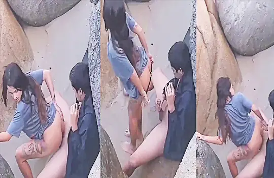 Chava Pillado Sin Darse Cuenta Follando en la Roca Del Mar