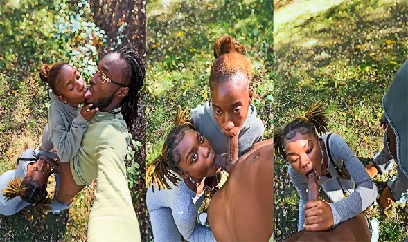 The Two Black Girls Take Him To Suck Him Off In The Forest