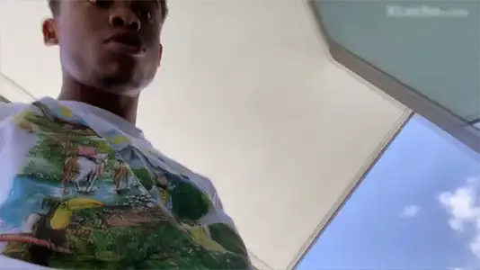 The big black cock made her moan on the boat